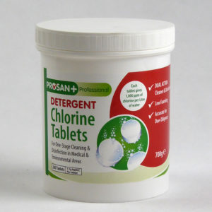 Detergent Chlorine Tablets are use extensively in the NHS for Floor & Tile Mopping. One Stage Sanitising Action in an accurate easy to use product. Compact Storage. Long Shelf Life.