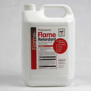 5L Fire Retardant - Ready to Use. Made in the UK. Treats Man-made fibres and paper.