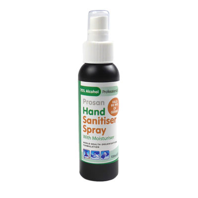 PN6055 70% Hand Sanitiser Spray 100ml Bottle - WHO Formula